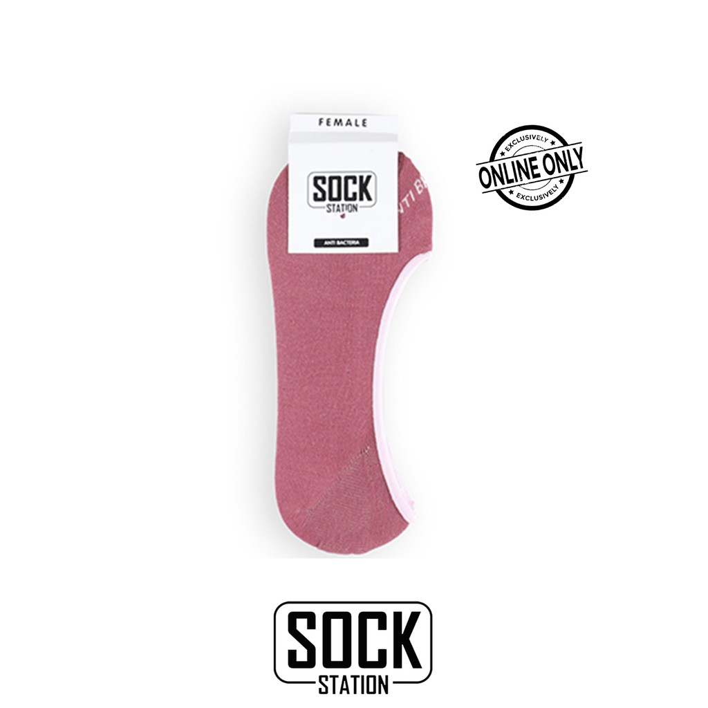 MUNDO SOCK STATION Women Casual Hidden Sock - Kaos Kaki Wanita Invisible No Show-Pink