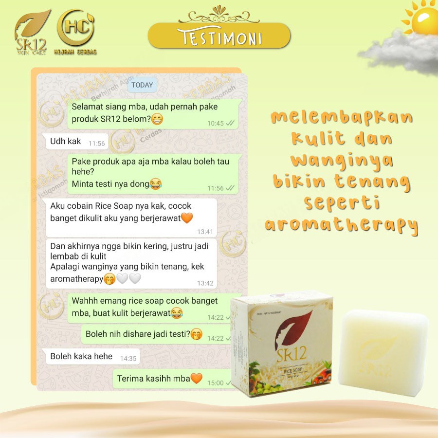 SABUN RICE SR12 / RICE BAR SOAP / SABUN BERAS