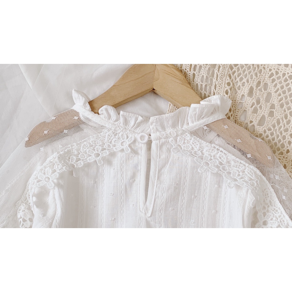 Blouse Fashion Anak Perempuan Import Motif White Lace