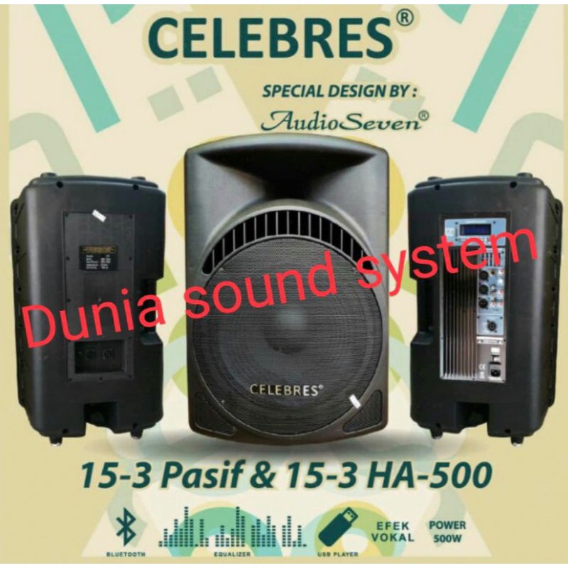 SPEAKER AKTIF CELEBRES 15 3 HA 500 15 inch 2 pcs 1000 watt ORIGINAL