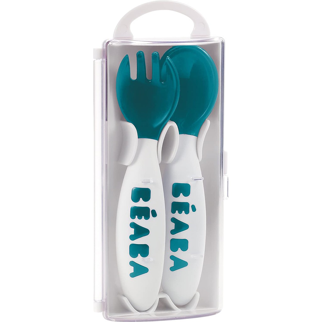 Beaba Set 2 2nd Age Fork Spoon - Sendok Garpu Anak Bayi Toddler Balita Peralatan Makan Baby BPA Free