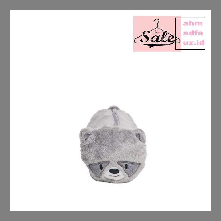 

08Sta7 Wigglo Round Pencil Case Fluffy Racoon Gg5S7Ba