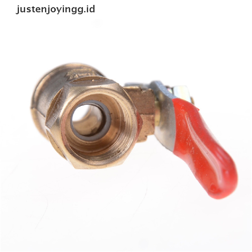 // justenjoyingg.id // 1/4'' M/F Full Port Inline Brass Water Air Gas Fuel Line Shut-off Ball Valve  ~