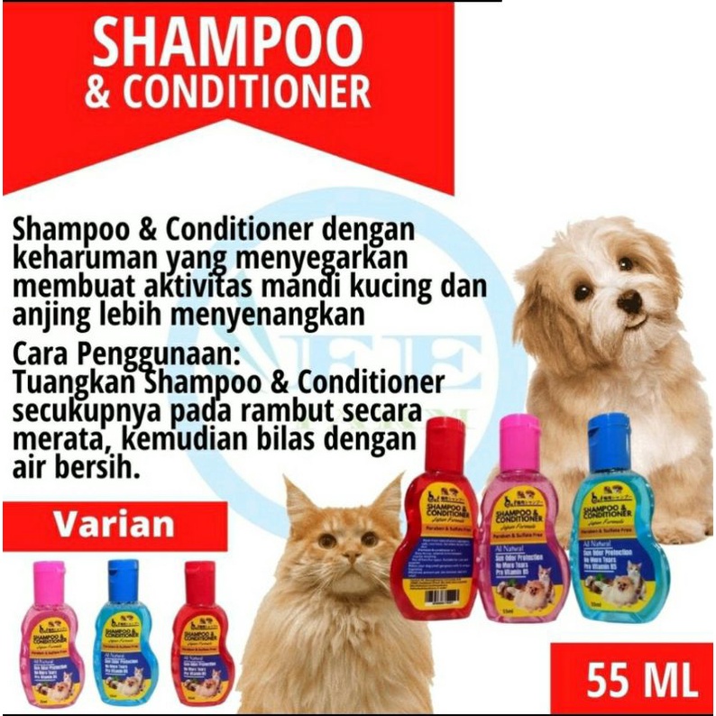 Shampoo &amp; Conditioner Kucing Anjing Gel Botol