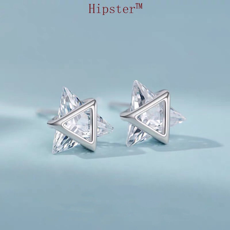 Hot Sale Cool Style Creative Fashion Platinum Triangle Earrings