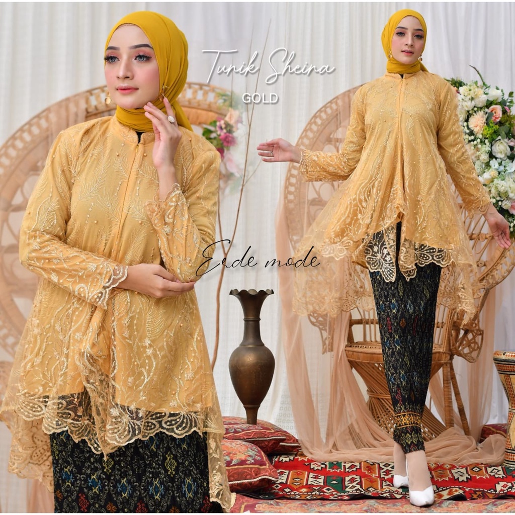 Kebaya stelan tunik azalea Tille/tunik tile busui/Kebaya Modern/Setelan Kebaya Brokat/Kebaya Couple/Kebaya Terbaru/kebaya wisuda