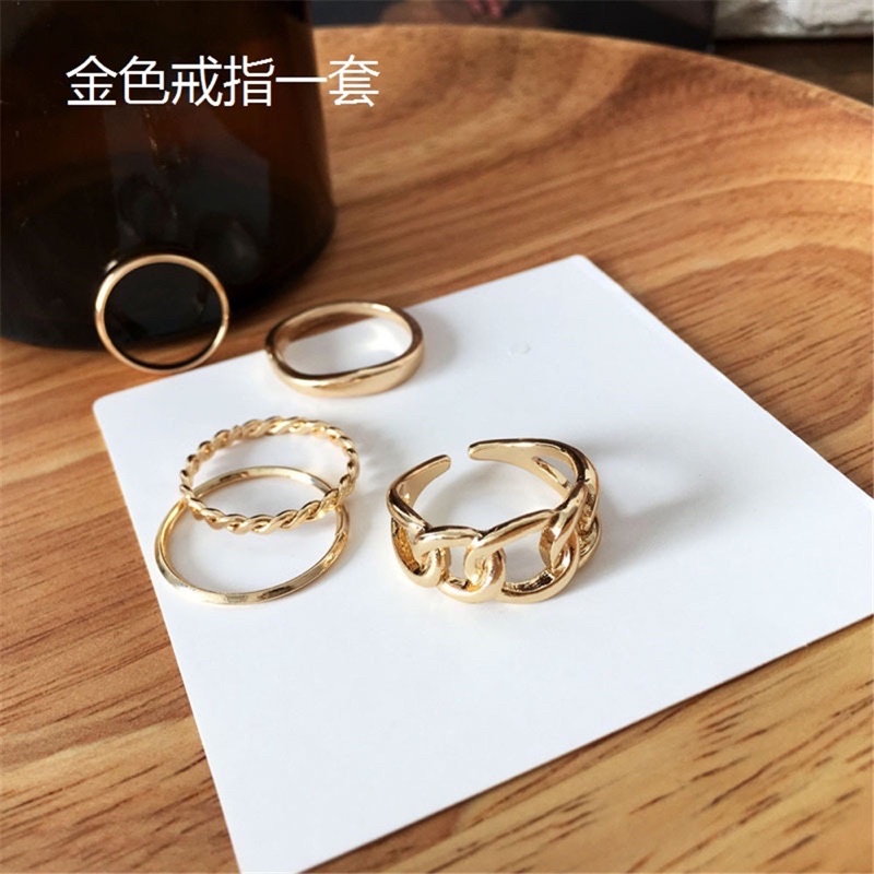 LMB 5PCS SET KOREAN CINCIN BERMODEL LAPIS LOGAM