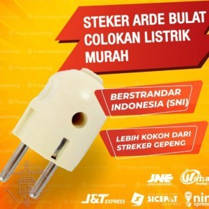 AERO Colokan Listrik Steker Arde Seteker Colokan Bulat 3A 250V Stop Kontak Superty Bulat