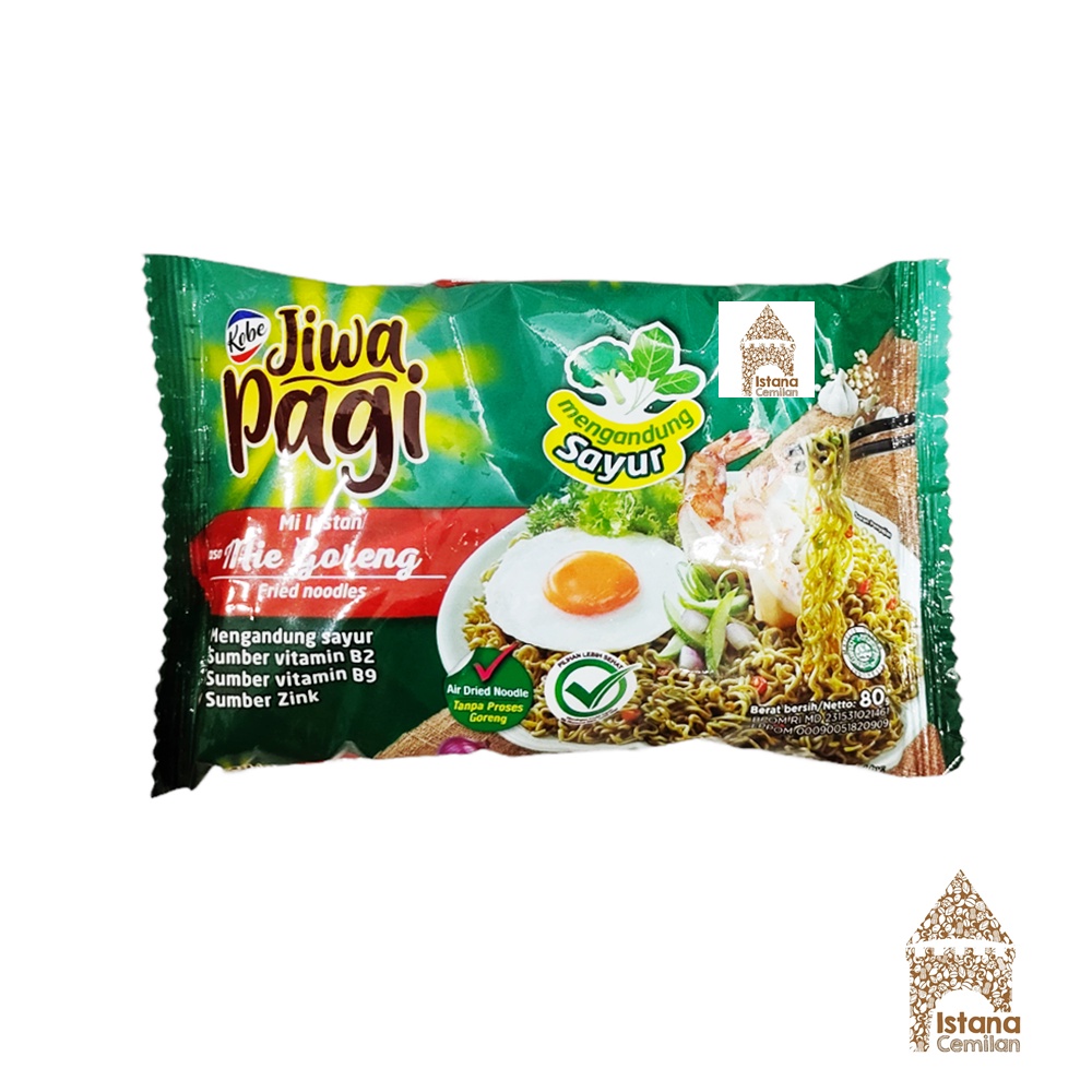 Kobe Mi Instan JIWA PAGI Mie Goreng / Soto Segeer 80 Gram