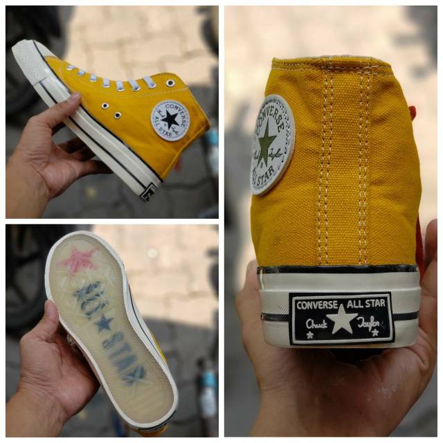 Converse Tinggi 70's Sol Bening ukuran 37-43. Converse Army, Converse Kuning