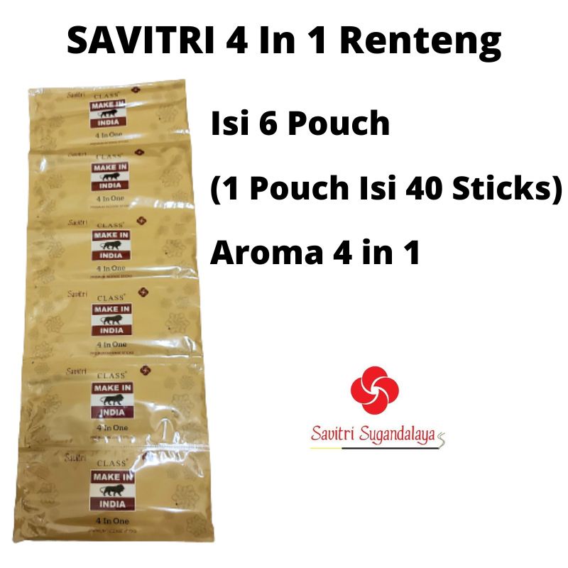 Dupa India 4 in 1 Renteng By Savitri Isi 6 Pouch