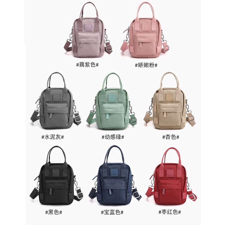 BJ15545 - BLACK/BLUE/GREEN/GRAY/KHAKI/PINK/PURPLE - TAS FOX CFOX NYLON COLORFUL FOX WANITA FASHION IMPORT MODIS ELEGAN TERMURAH TERLARIS TERBARU BAGSTORE JAKARTA TAS BATAM EL5545 JTF10417 0417