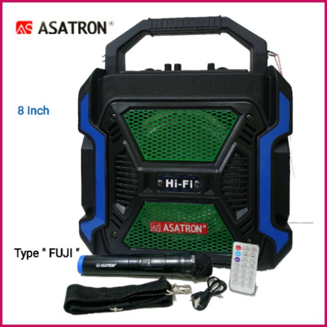 ASATRON Speaker Portable Bluetooth 8 Inch Fuji / 1 Mic Wireless