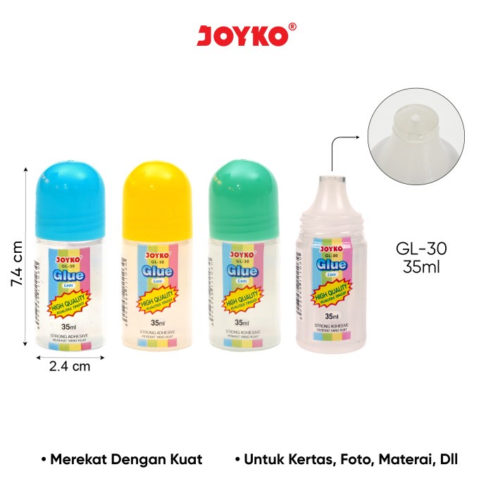 

Liquid Glue Lem Kertas Cair Joyko GL-30 ~ 50 - GL-30 35ml
