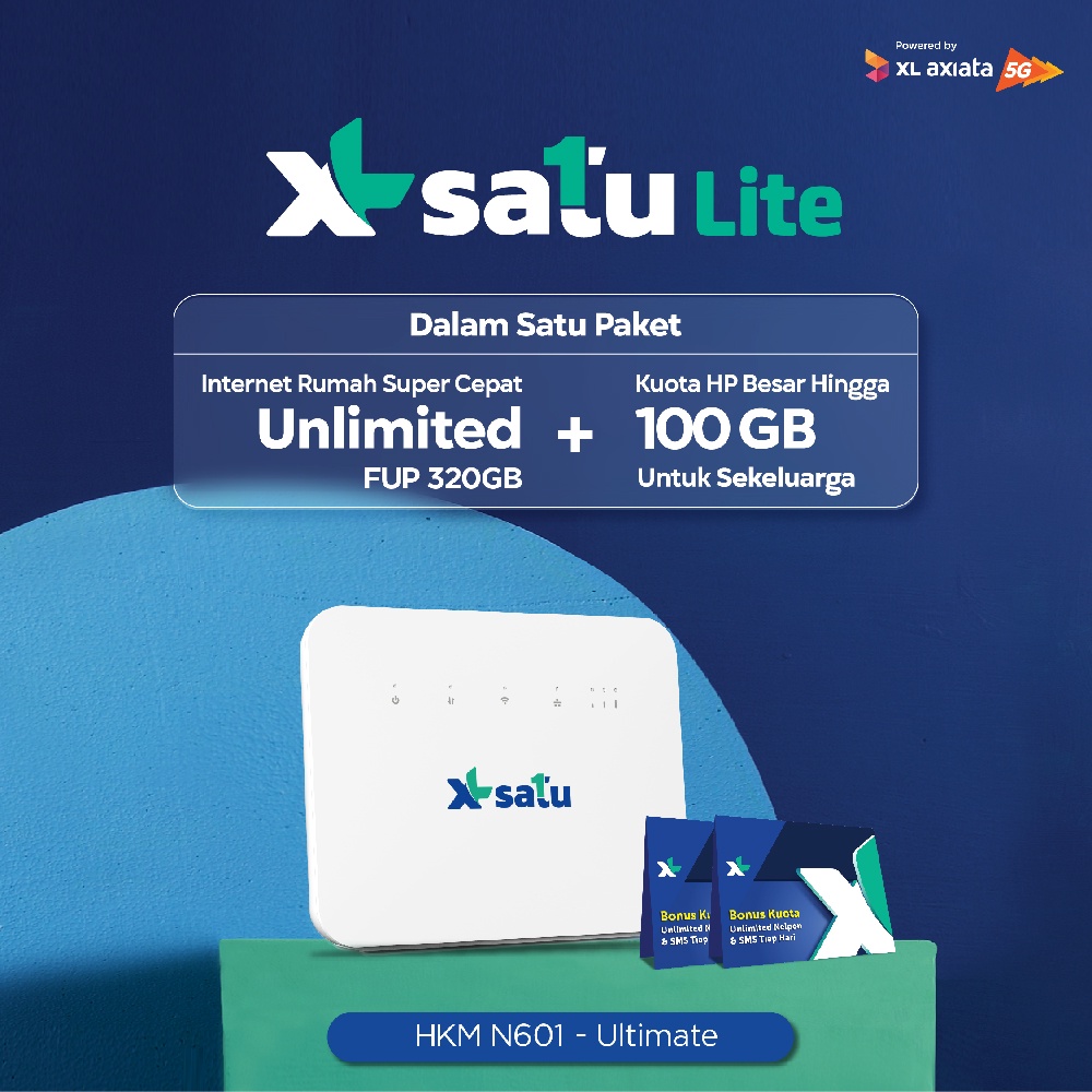 XL SATU Lite Ultimate – Internet Rumah Unlimited + Kuota HP 100GB