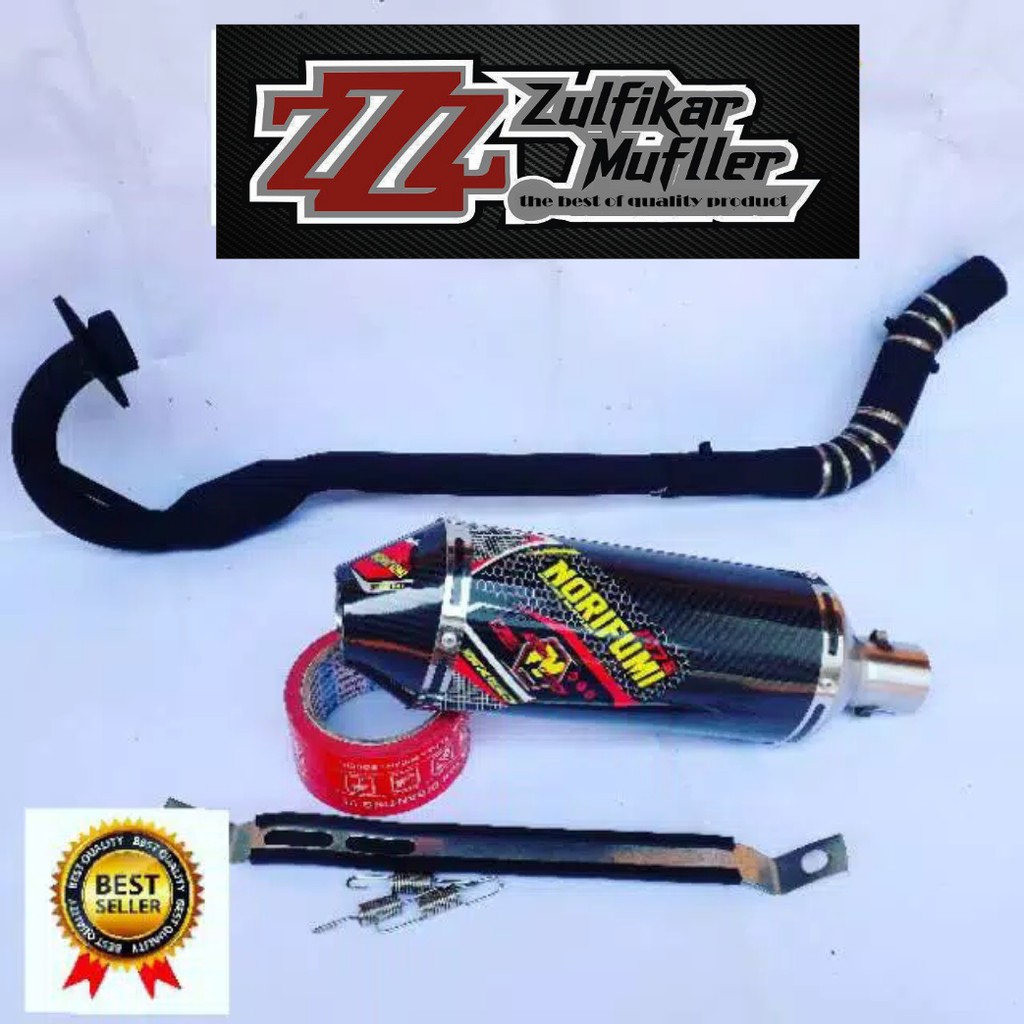 KNALPOT RACING NORIFUMI MONSTER HEADER DOFF UNTUK CRF, KLX, KLX BF, D'TRACKER, WR155