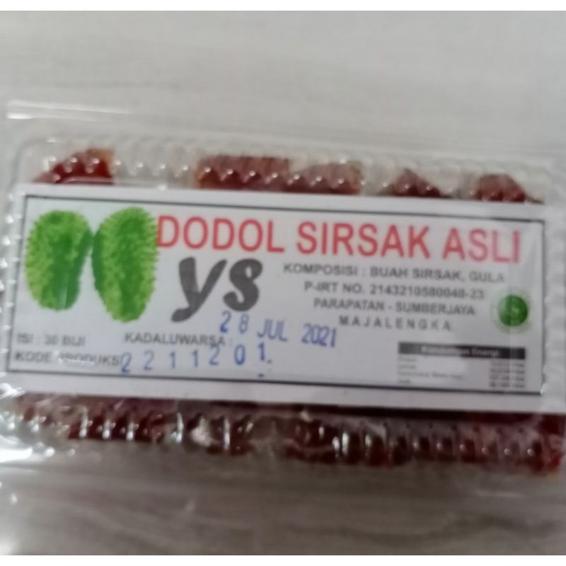 

Dodol Sirsak Asli YS / Dodol YS Sirsak Khas Cirebon