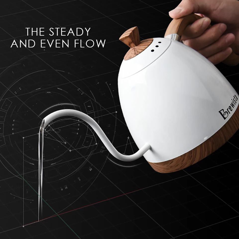 brewista artisan gooseneck kettle electric 600ml / teko kopi elektrik premium quality