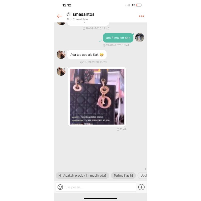 tas dior hitam yah kka say