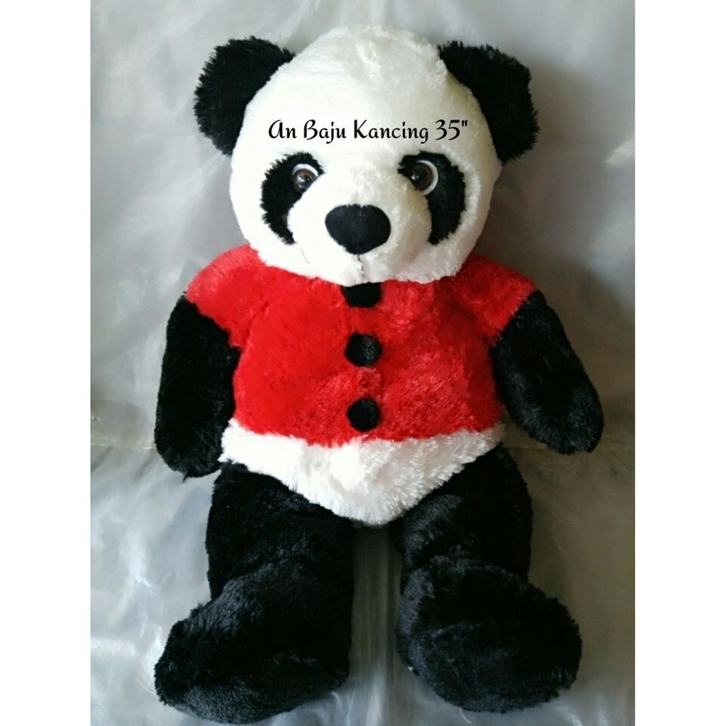 BONEKA PANDA BAJU  KANCING 35