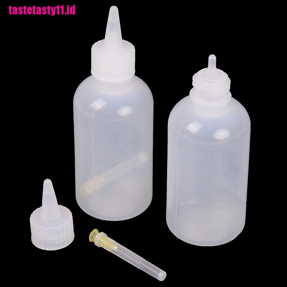 【TTID】100ml Needle Tip Soldering Liquid Flux Oil Dispenser Plastic Empty Bottle