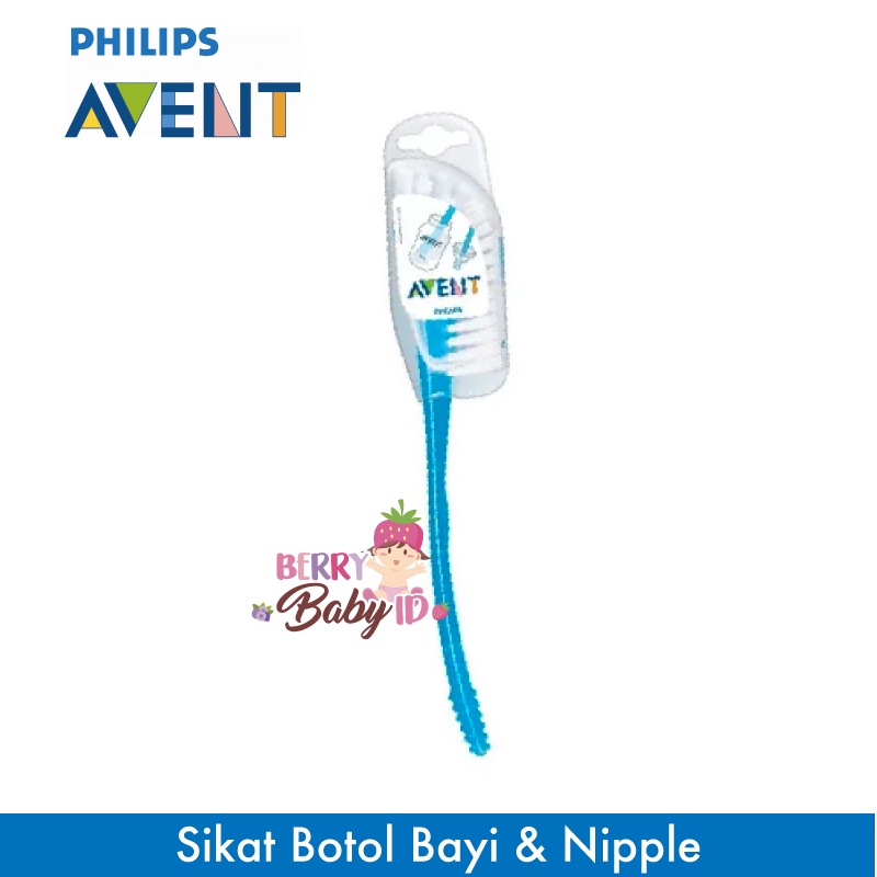 Philips Avent Sikat Botol Susu Bayi &amp; Dot - Bottle &amp; Nipple Teat Brush Berry Mart