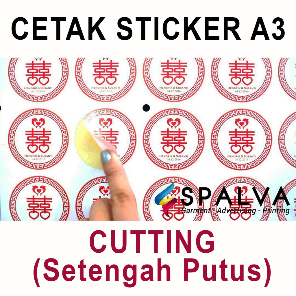 

CETAK STIKER CUSTOM A3 / STIKER MEREK / STIKER LABEL