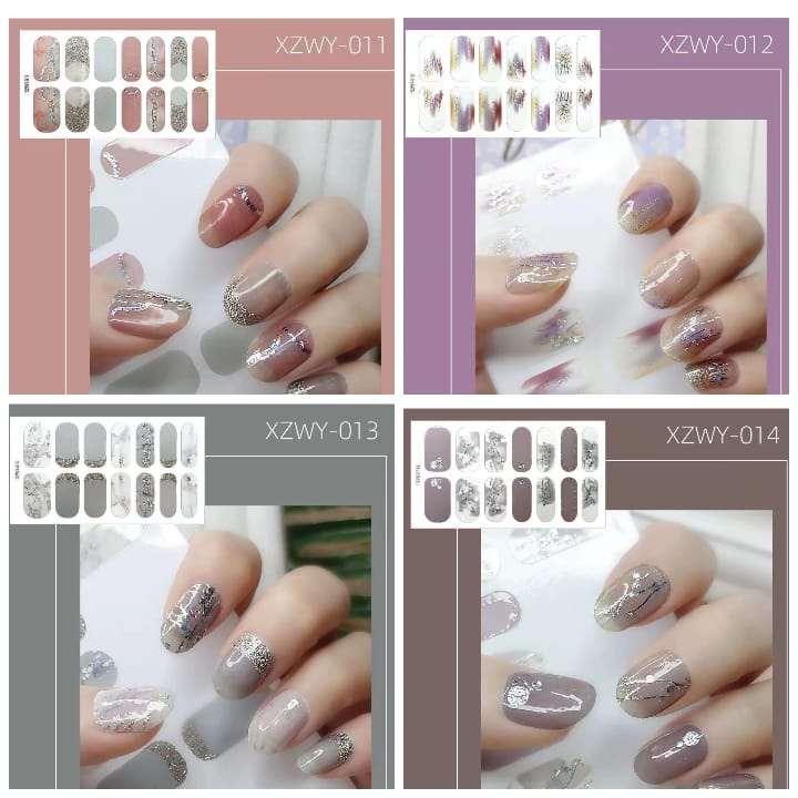 STICKER NAIL ART 3D STIKER KUKU FULL COVER PENGGANTI KUTEK / NAIL ART