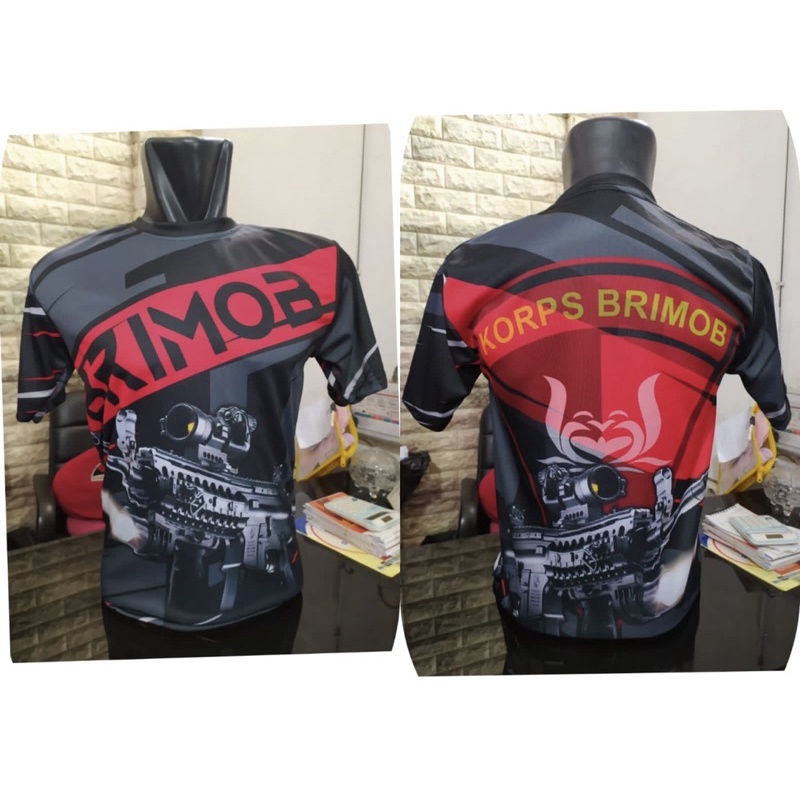 Baju Kaos Brimob Jersey Premium Lengan Pendek Tactical