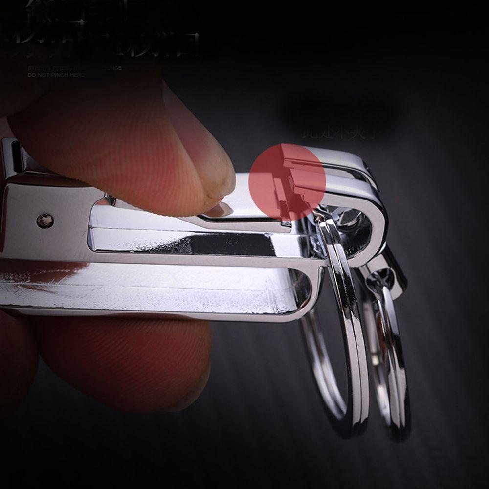 QUINTON Hadiah Gantungan Kunci Sangat Baik Klip Keamanan Kreatif Gantungan Kunci Ring Holder Di Kunci Sabuk Tugas Berat-Klip Zinc alloy Keyring