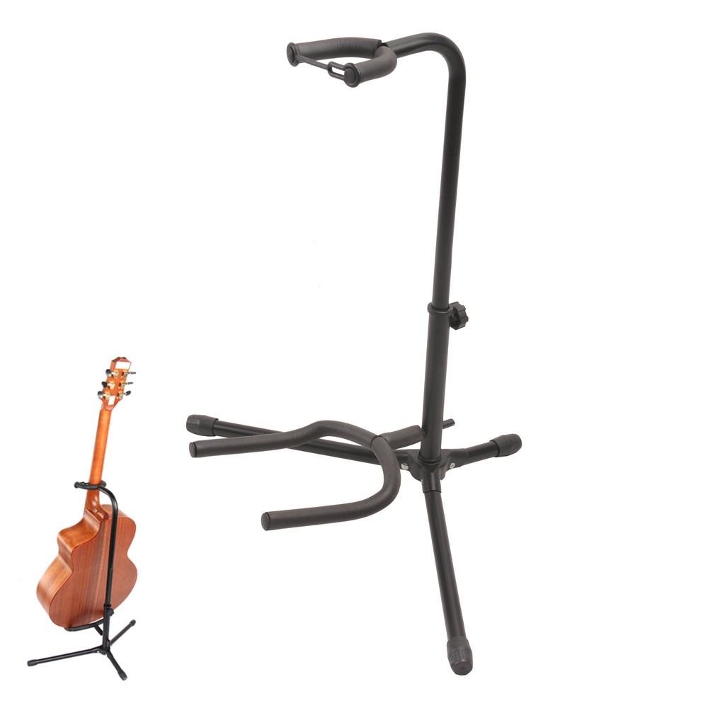 Stand Holder Tripod Lantai Bahan Aluminum Alloy Untuk Gitar Akustik / Elektrik