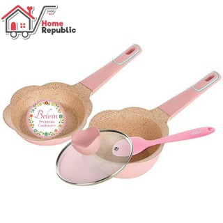 Belvin 16cm 18cm Cookware Baby Set Panci FryPan Mpasi Bayi Anak Sakura