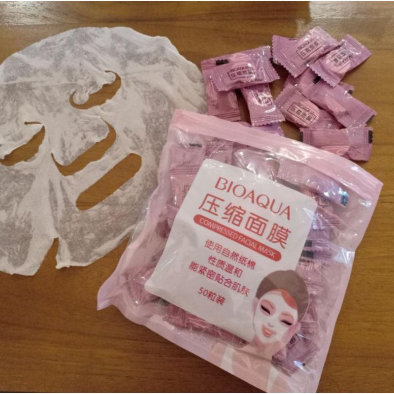 [SIMURAH] BYD COMPRESSED MASK KERTAS MASKER SHEET MASK TABLET MASKER WAJAH