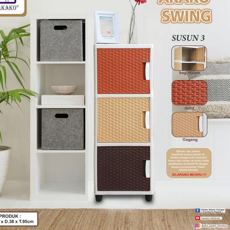 ✱ Lemari plastik bufet tivi multifungsi akako ☉