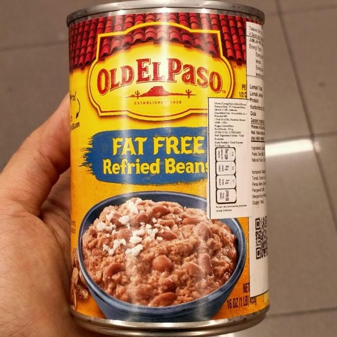 

old el paso fat free refried beans 453 gr