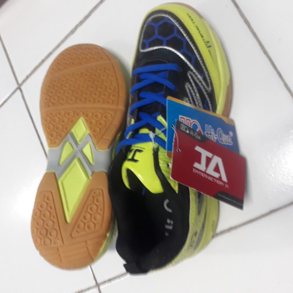 Sepatu Badminton Anak dan Dewasa Original Murah Hiqua Warna Green Ukuran 35-44 Grade Ori
