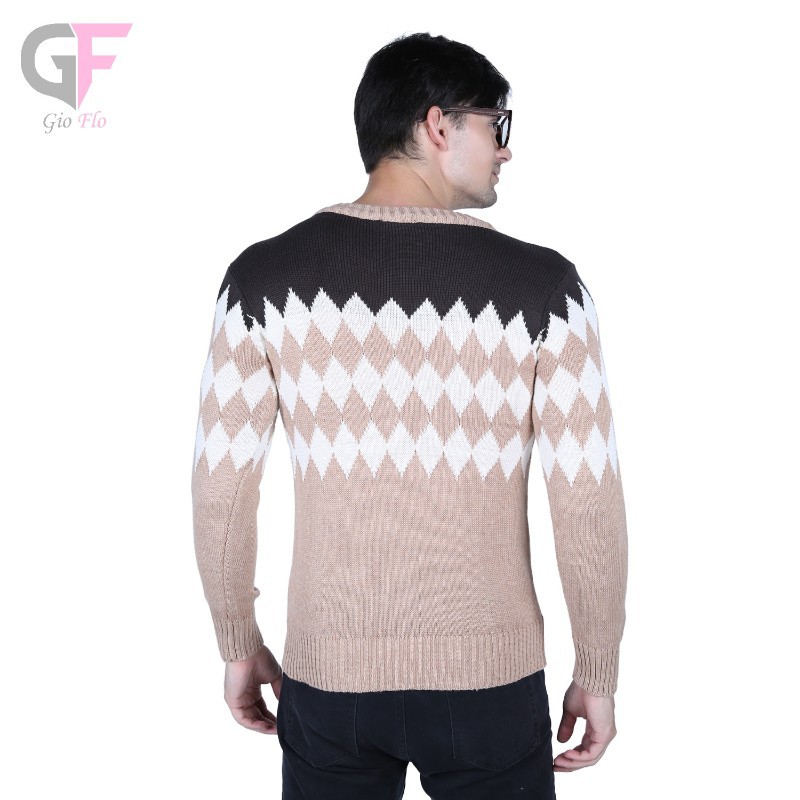 GIOFLO Pakaian Rajut Sweater Pria Smart Casual Kombinasi Warna / SWE 644