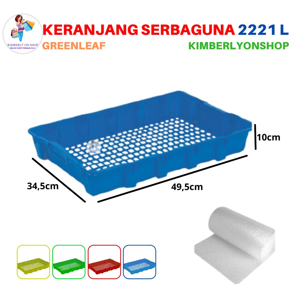 Keranjang Industri Container Box Roti 2221 L Green Leaf