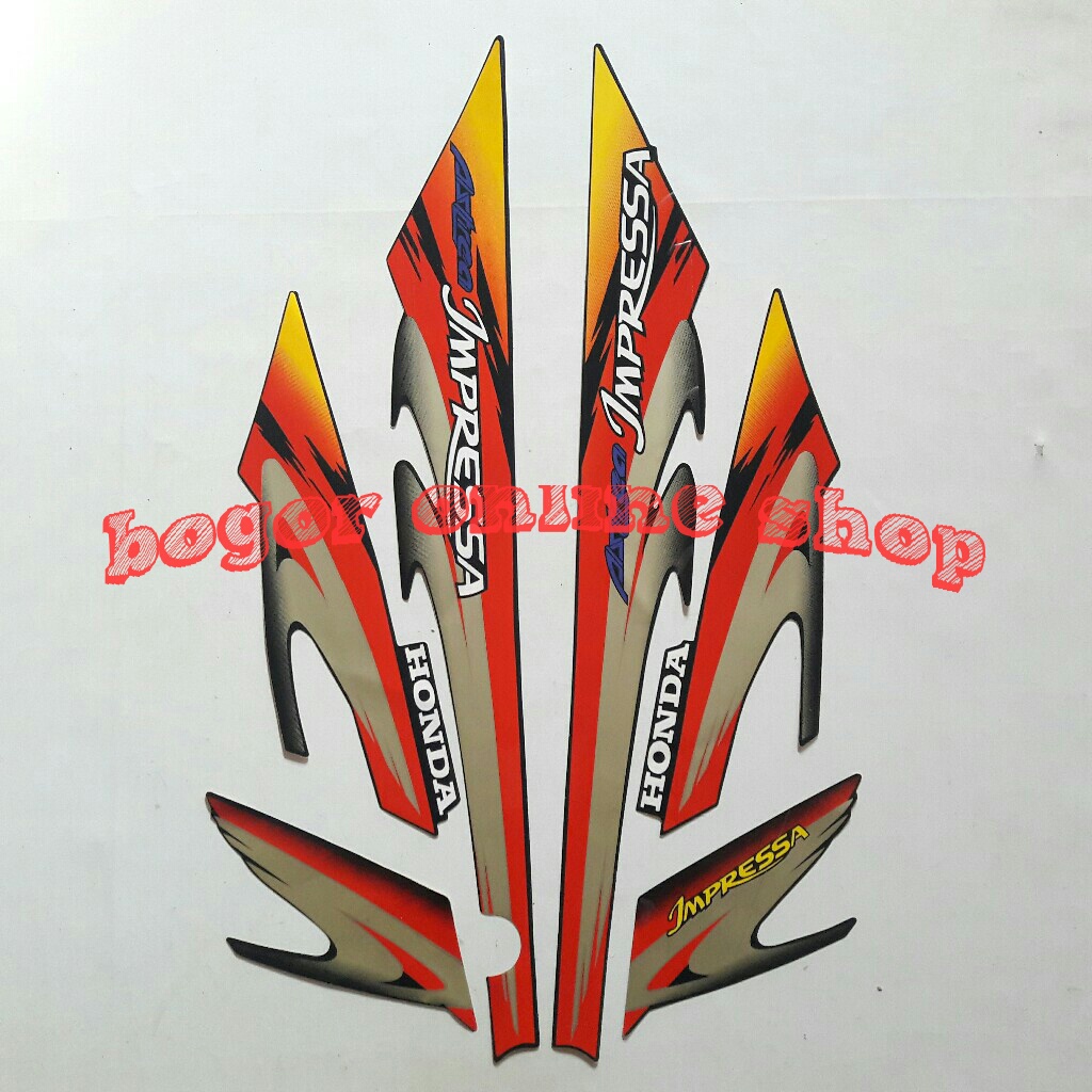 striping stiker motor astrea impressa 2000 merah