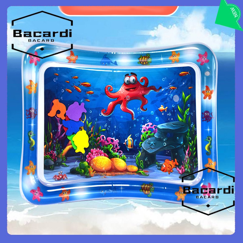 Matras air bermain main bayi anak Baby Kids Water Play Mat playmat Mainan edukatif edukasi-termurah/ Baby Water Play Mat Inflatable For Infants Toddlers Fun Tummy Time Play Activity/mainan sensory bayi