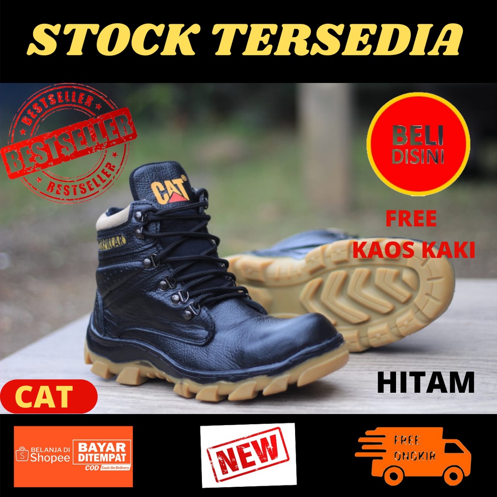 CATERPILAHR - SEPATU BOOTS KERJA PRIA LAPANGAN PROYEK TRACKING ADVANTURE PETUALANG GAUL GAYA TRENDY 