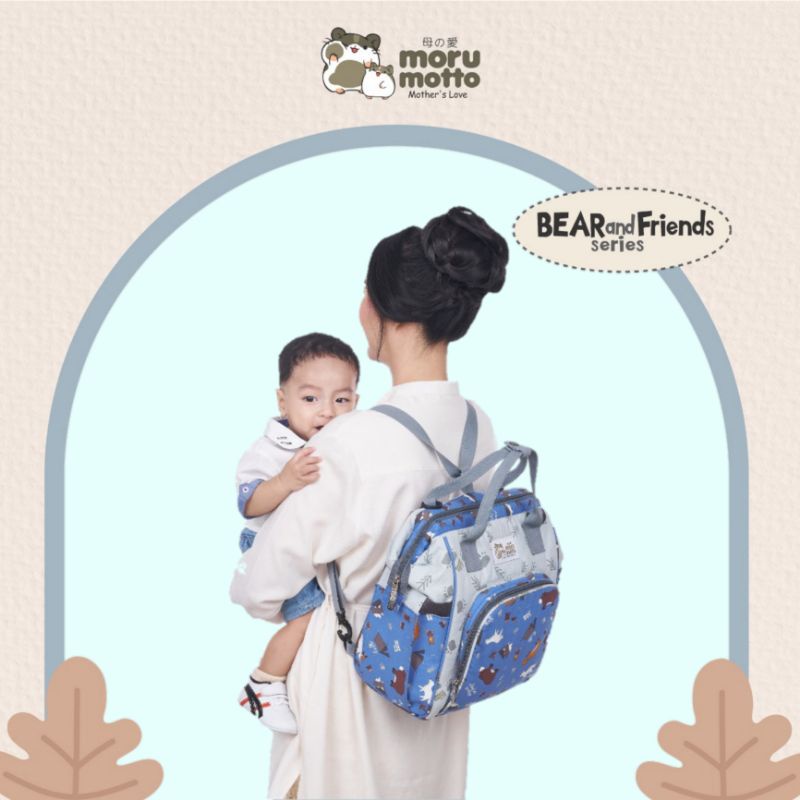 Morumotto Tas Bayi Sedang 3in1 Bear and Friends Series