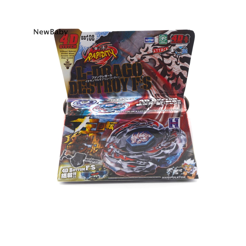 Mainan Gasing Beyblade Metal Fusion 4D Sistem L-Drago BB108 Dengan Launcher Untuk Koleksi / Hadiah