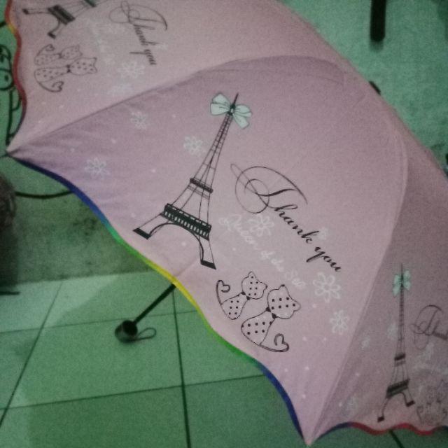 Payung Lipet 3 Motif Paris&cat Kode Nf 353