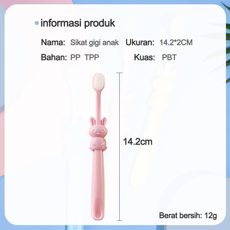 Sikat gigi anak/sikat gigi bayi kartun kelinci/Sikat gigi anak lembut/Sikat gigi bayi L9