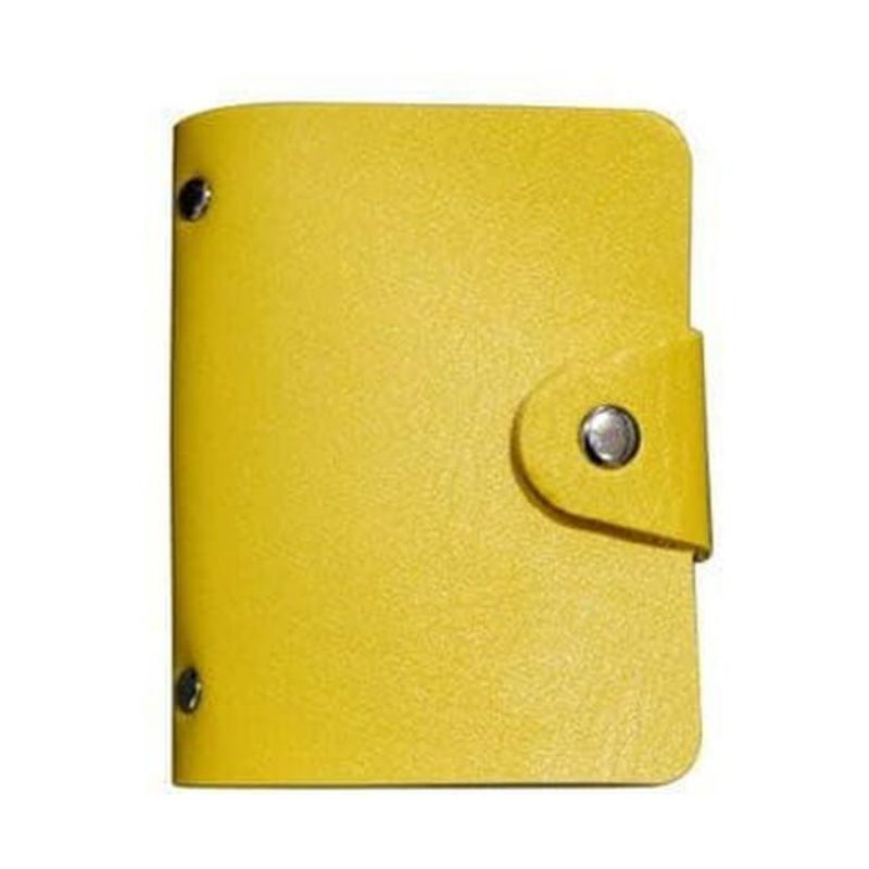 Dompet Kartu 24 slot kancing kulit - card holder wallet