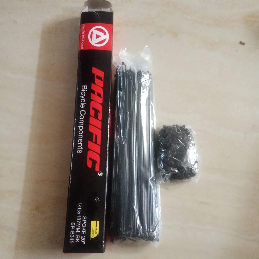 ruji jari jari spoke hitam sepeda seli bmx lipat 20 pacific harga perbiji