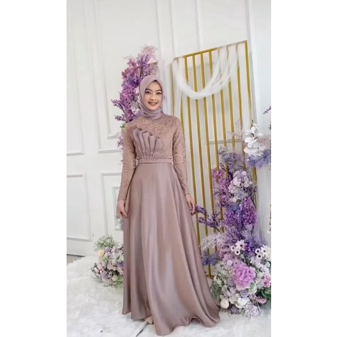 Dress Kondangan muslim elegant trendy butik