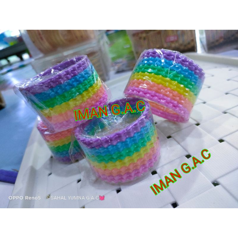 Gelang kroncong india anak warna rainbow/aksesoris gelang india warna lucu