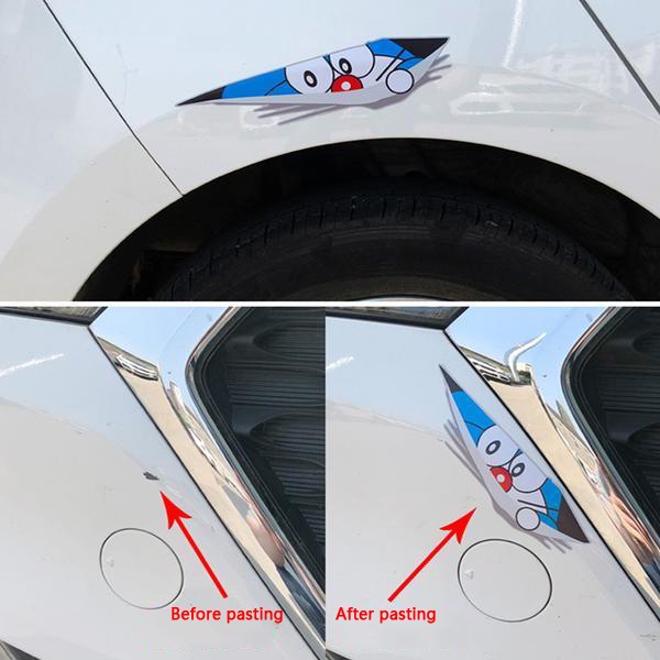 4 Pcs Sticker Dekorasi Penutup Goresan Cat Mobil